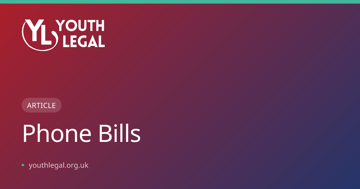 Phone Bills | Youth Legal